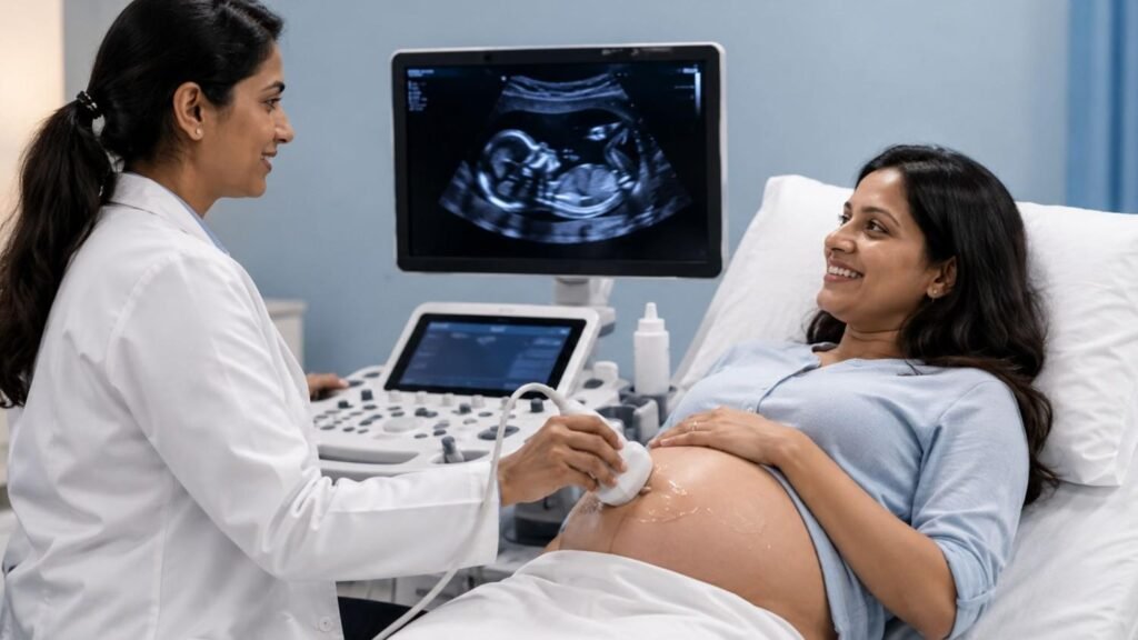 Is Ultrasound Safe for Mother and Baby? Prenatal ultrasound examination showing fetal development monitoring during pregnancy.